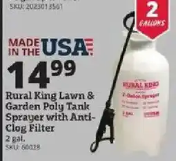Rural King Rural King Lawn & Garden Poly Tank Sprayer offer