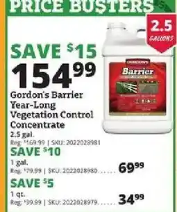 Rural King Gordon's Barrier Year-Long Vegetation Control Concentrate offer