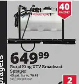 Rural King Rural King UTV Broadcast Sprayer offer