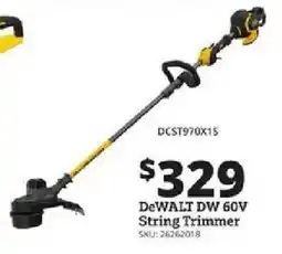 Rural King DeWalt DW 60V String Trimmer offer