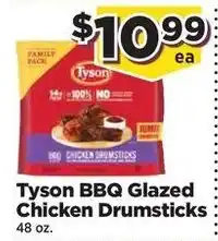 Food Town Tyson BBQ Glazed Chicken Drumsticks offer
