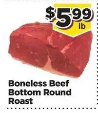 Food Town Boneless Beef Bottom Round Roast offer