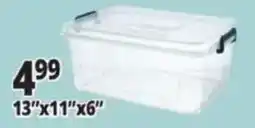 Ocean State Job Lot Clear plastic storage bin offer