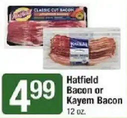 Shaw's Hatfield Bacon or Kayem Bacon offer