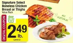 Shaw's Signature Select Boneless Chicken Breast or Thighs offer
