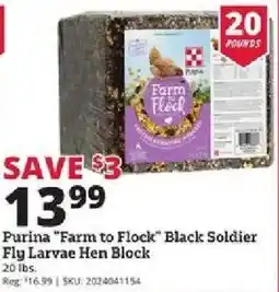Rural King Purina Farm to Flock Black Soldier Fly Larvae Hen Block offer