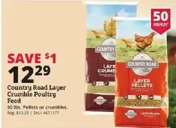 Rural King Country Road Layer Crumble Poultry Feed offer