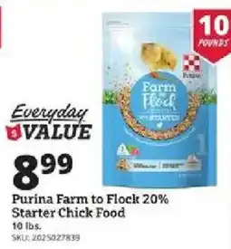 Rural King Purina Farm to Flock Starter Chick Food offer
