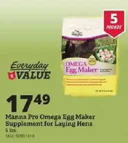 Rural King Manna Pro Omega Egg Maker Supplement for Laying Hens offer