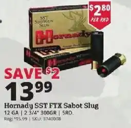 Rural King Hornady SST FTX Sabot Slug offer