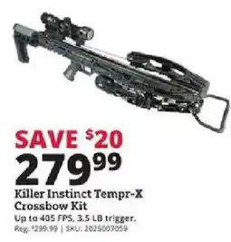 Rural King Killer Instinct Tempr-X Crossbow Kit offer