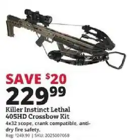 Rural King Killer Instinct Lethal 405HD Crossbow Kit offer