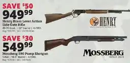 Rural King Henry brass lever action side gate rifle offer