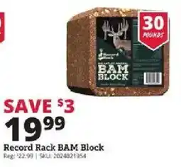 Rural King Record Rack Bam Block offer