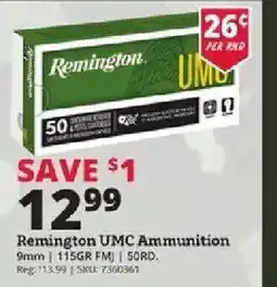 Rural King Remington UMC Ammunition offer