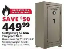 Rural King Gettysburg 44 Gun Fireproof Safe offer
