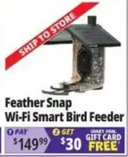Ocean State Job Lot Feather Snap Wi-Fi Smart Bird Feeder offer