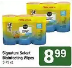 Shaw's Signature Select Disinfecting Wipes offer