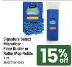 Shaw's Signature Select Microfiber Floor Duster or Roller Mop Refills offer