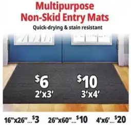 Ocean State Job Lot Multipurpose Non-Skid Entry Mats offer
