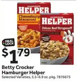 Stop&Shop Betty Crocker Hamburger Helper offer