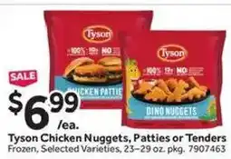 Stop&Shop Tyson Chicken Nuggets, Patties or Tenders offer