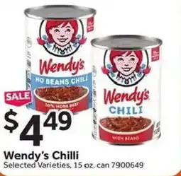 Stop&Shop Wendy's Chili offer