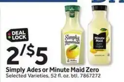 Stop&Shop Simply Ades or Minute Maid Zero offer