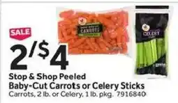 Stop&Shop Stop & Shop Peeled Baby-Cut Carrots or Celery Sticks offer