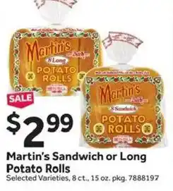 Stop&Shop Martin's Sandwich or Long Potato Rolls offer