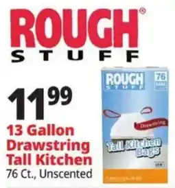 Ocean State Job Lot Rough Stuff tall kitchen bags offer