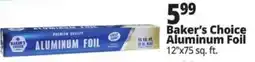 Ocean State Job Lot Baker's Choice aluminum foil offer