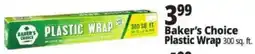 Ocean State Job Lot Baker's Choice Plastic Wrap offer