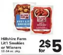 ACME Hillshire Farm Lit'l Smokies or Wieners offer