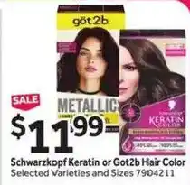Stop&Shop Schwarzkopf Keratin or Got2b Hair Color offer
