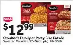 Stop&Shop Stouffer's Family or Party Size Entrée offer