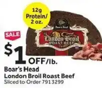 Stop&Shop Boar's Head London Broil Roast Beef offer