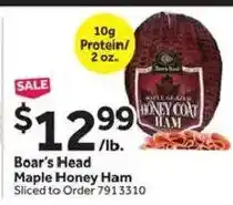 Stop&Shop Boar's Head Maple Honey Ham offer