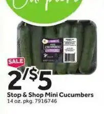 Stop&Shop Stop & Shop Mini Cucumbers offer