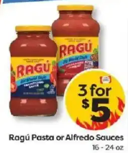 Weis Markets Ragú Pasta or Alfredo Sauces offer