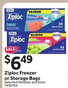 Stop&Shop Ziploc Freezer or Storage Bags offer
