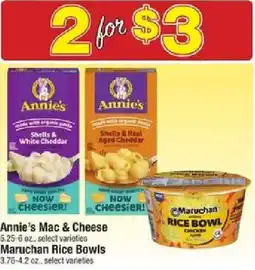 Shaw's Annie's Mac & Cheese or Maruchan Rice Bowls offer