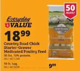 Rural King Country Road Chick Starter-Grower Medicated Poultry Feed offer