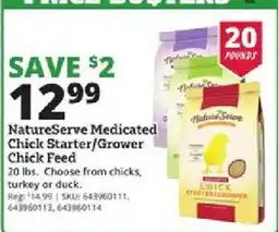 Rural King NatureServe Medicated Chick Starter/Grower Chick Feed offer