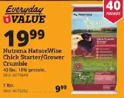 Rural King Nutrena NatureWise Chick Starter/Grower Crumble offer