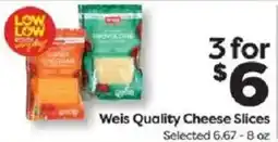Weis Markets Weis Quality Cheese Slices offer