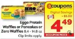 Weis Markets Eggo Protein Waffles or Pancakes or Zero Waffles offer