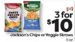 Weis Markets Jackson's Chips or Veggie Straws offer