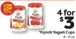 Weis Markets Yoplait Yogurt Cups offer