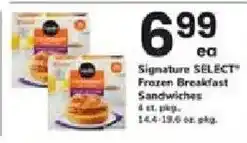 ACME Signature SELECT Frozen Breakfast Sandwiches offer